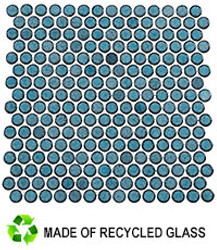 GT Glass Greenwich Pennyround Lafayette Blue GR-884
